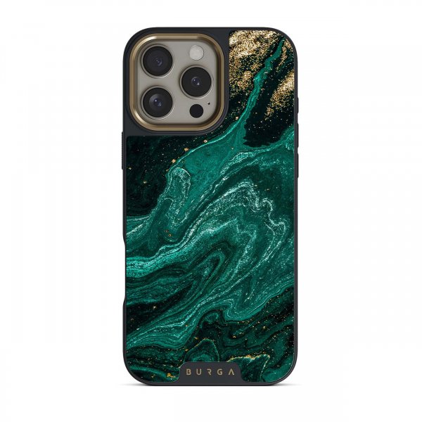 Burga iPhone 16 Pro Deksel Elite Dark MagSafe Emerald Pool