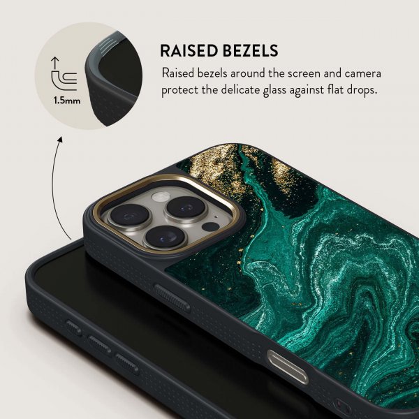 Burga iPhone 15 Plus Deksel Elite Dark MagSafe Emerald Pool