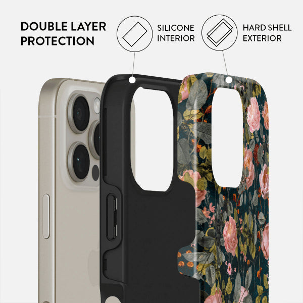 Burga iPhone 15 Deksel Tough Bloomy Garden