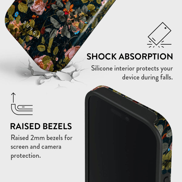 Burga iPhone 16 Deksel Tough Bloomy Garden