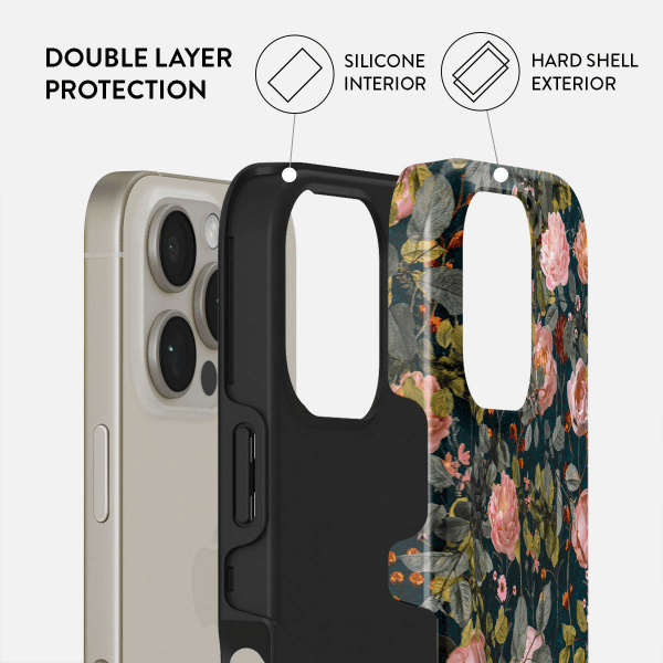 Burga iPhone 16 Plus Deksel Tough MagSafe Bloomy Garden