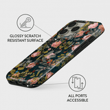Burga iPhone 16 Plus Deksel Tough MagSafe Bloomy Garden