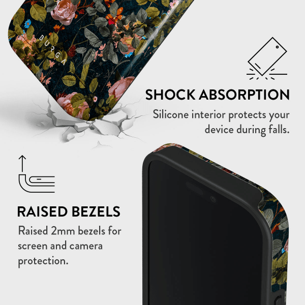 Burga iPhone 16 Pro Max Deksel Tough MagSafe Bloomy Garden