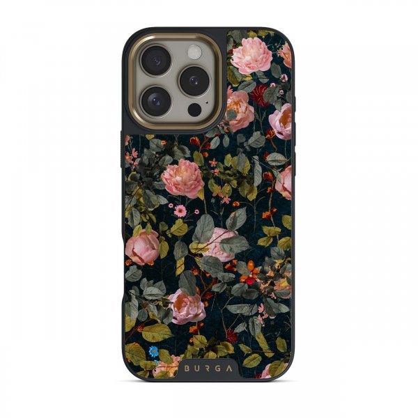 Burga iPhone 16 Plus Deksel Elite Dark MagSafe Bloomy Garden