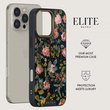 Burga iPhone 15 Pro Max Deksel Elite Dark MagSafe Bloomy Garden