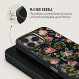 Burga iPhone 16 Pro Max Deksel Elite Dark MagSafe Bloomy Garden