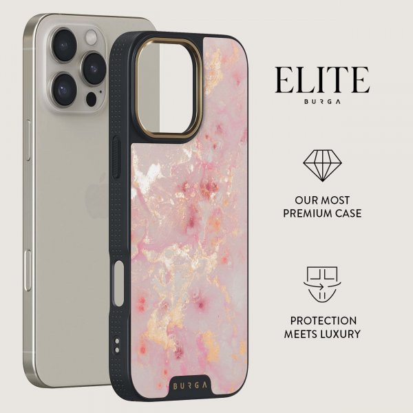 Burga iPhone 16 Pro Deksel Elite Dark MagSafe Golden Coral