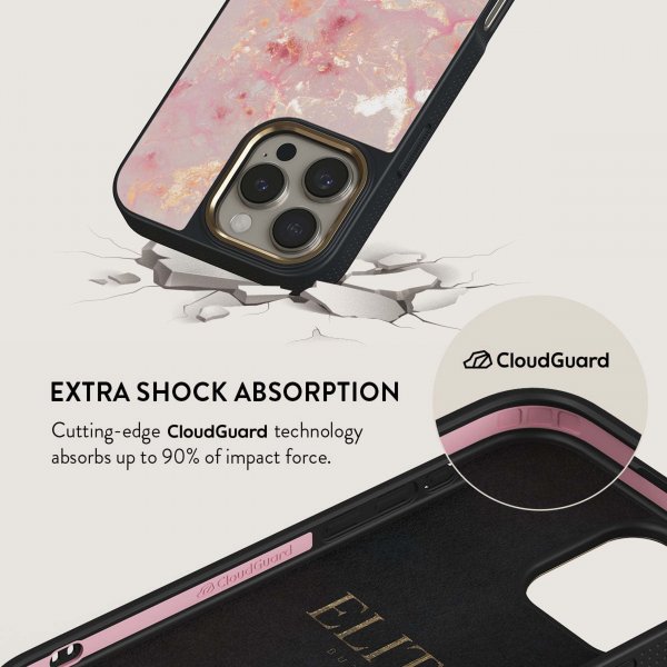 Burga iPhone 15 Pro Deksel Elite Dark MagSafe Golden Coral