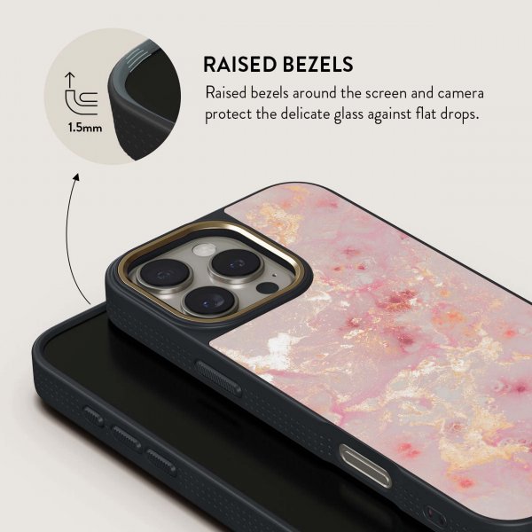 Burga iPhone 16 Pro Deksel Elite Dark MagSafe Golden Coral
