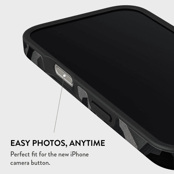Burga iPhone 15 Plus Deksel Tough MagSafe Night Black Camo