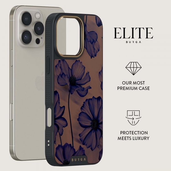 Burga iPhone 15 Deksel Elite Dark MagSafe Velvet Night