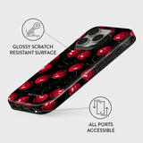 Burga iPhone 15 Deksel Tough Cherrybomb