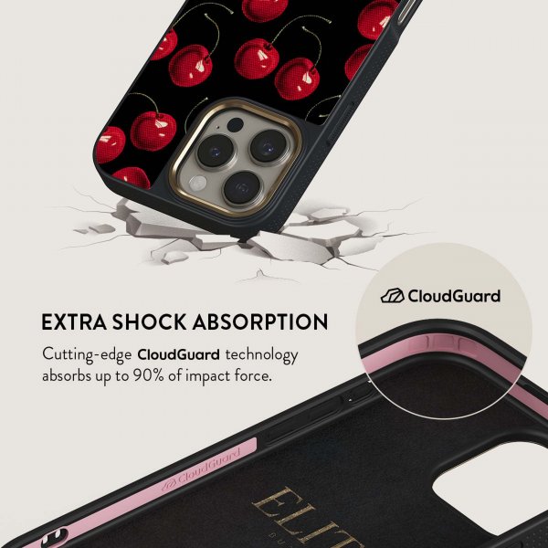 Burga iPhone 15 Deksel Elite Dark MagSafe Cherrybomb
