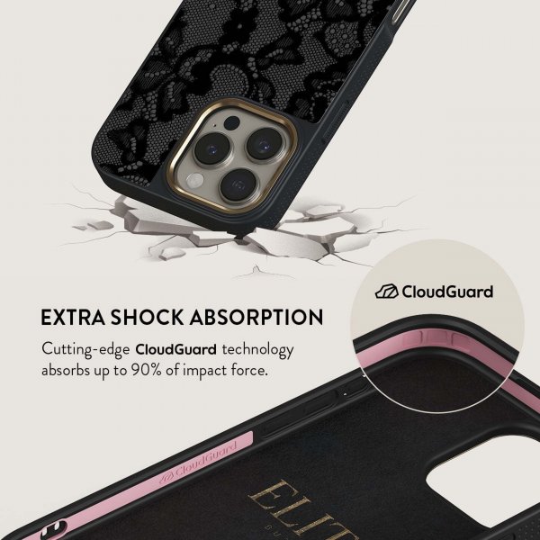 Burga iPhone 15 Pro Deksel Elite Dark MagSafe Magnetic