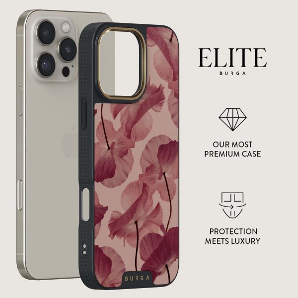 Burga iPhone 15 Pro Deksel Elite Dark MagSafe Tender Kiss
