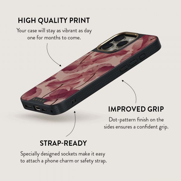 Burga iPhone 15 Pro Deksel Elite Dark MagSafe Tender Kiss