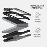 Burga Samsung Galaxy Z Flip 6 Deksel Tough Night Black Camo
