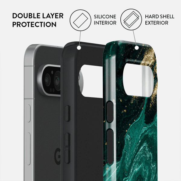 Burga Google Pixel 9 Pro XL Deksel Tough Emerald Pool