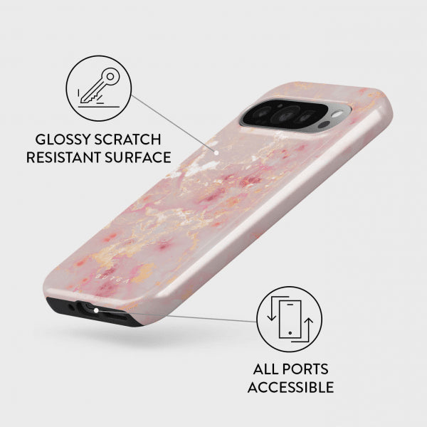 Burga Google Pixel 9/Pixel 9 Pro Deksel Tough Golden Coral
