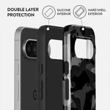 Burga Google Pixel 9/Pixel 9 Pro Deksel Tough Night Black Camo