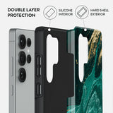 Burga Samsung Galaxy S25 Deksel Tough Emerald Pool