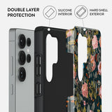 Burga Samsung Galaxy S25 Deksel Tough Bloomy Garden
