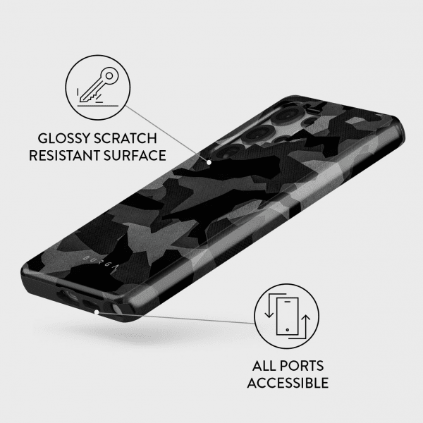Burga Samsung Galaxy S25 Plus Deksel Tough Night Black Camo