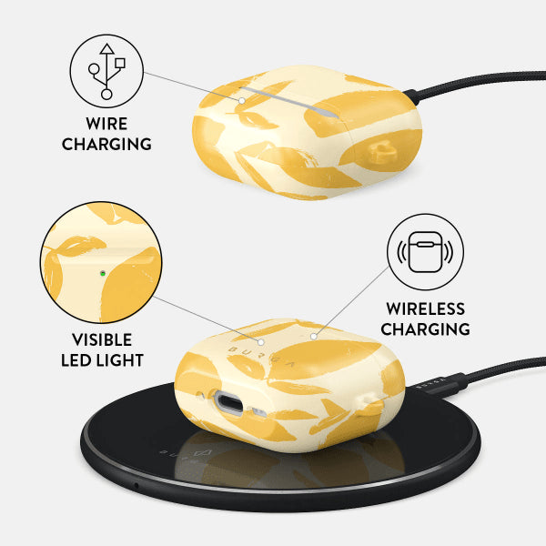 Burga AirPods 4 Deksel Design Lemon Tart
