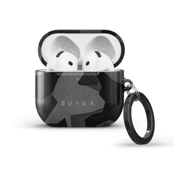 Burga AirPods 4 Deksel Design Night Black Camo