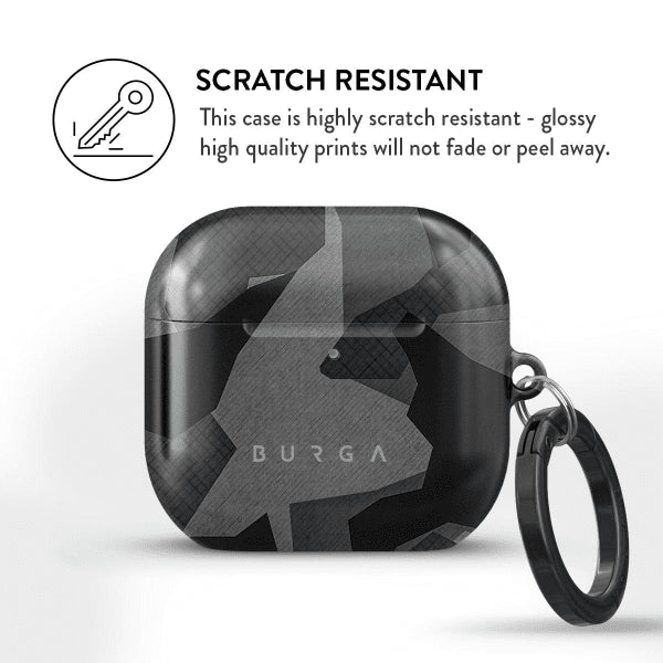 Burga AirPods 4 Deksel Design Night Black Camo