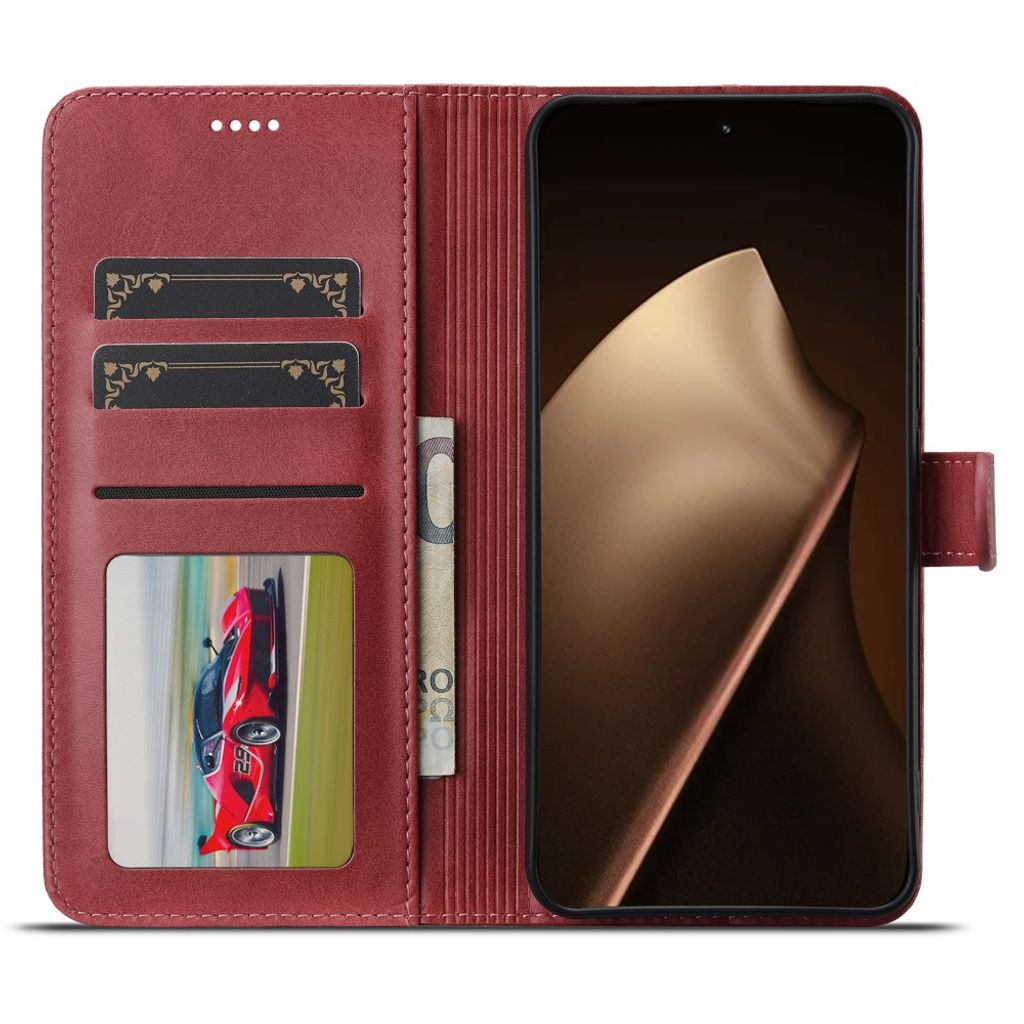 Lc.Imeeke Xiaomi 17T Etui med Kortlomme Stativfunksjon Rosa