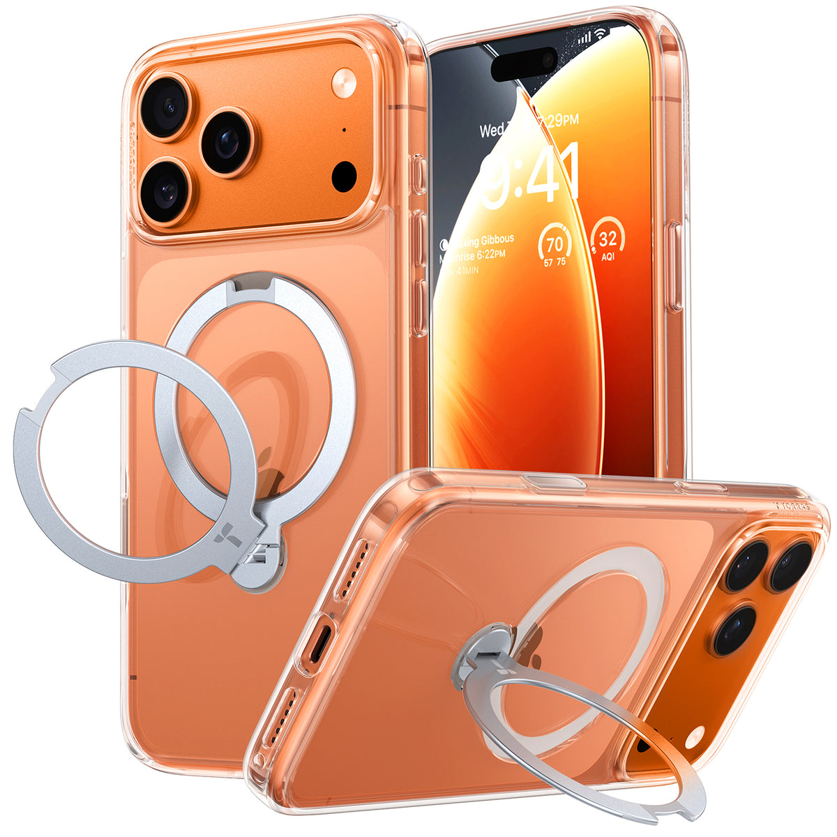 Torras iPhone 17 Pro Deksel Ostand Q3 Spin Klar