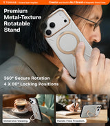 Torras iPhone 17 Pro Deksel Ostand Q3 Vegskin Pearl Gray