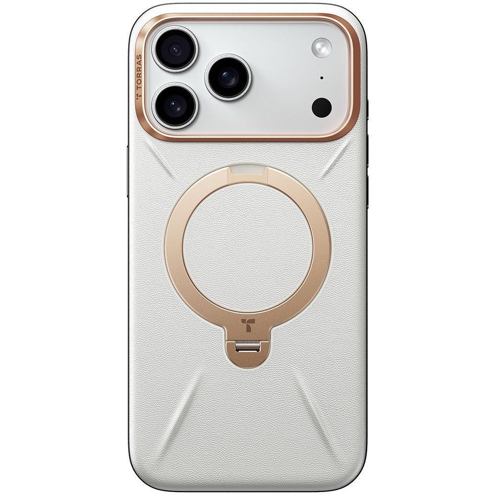 Torras iPhone 17 Pro Deksel Ostand Q3 Vegskin Pearl Gray