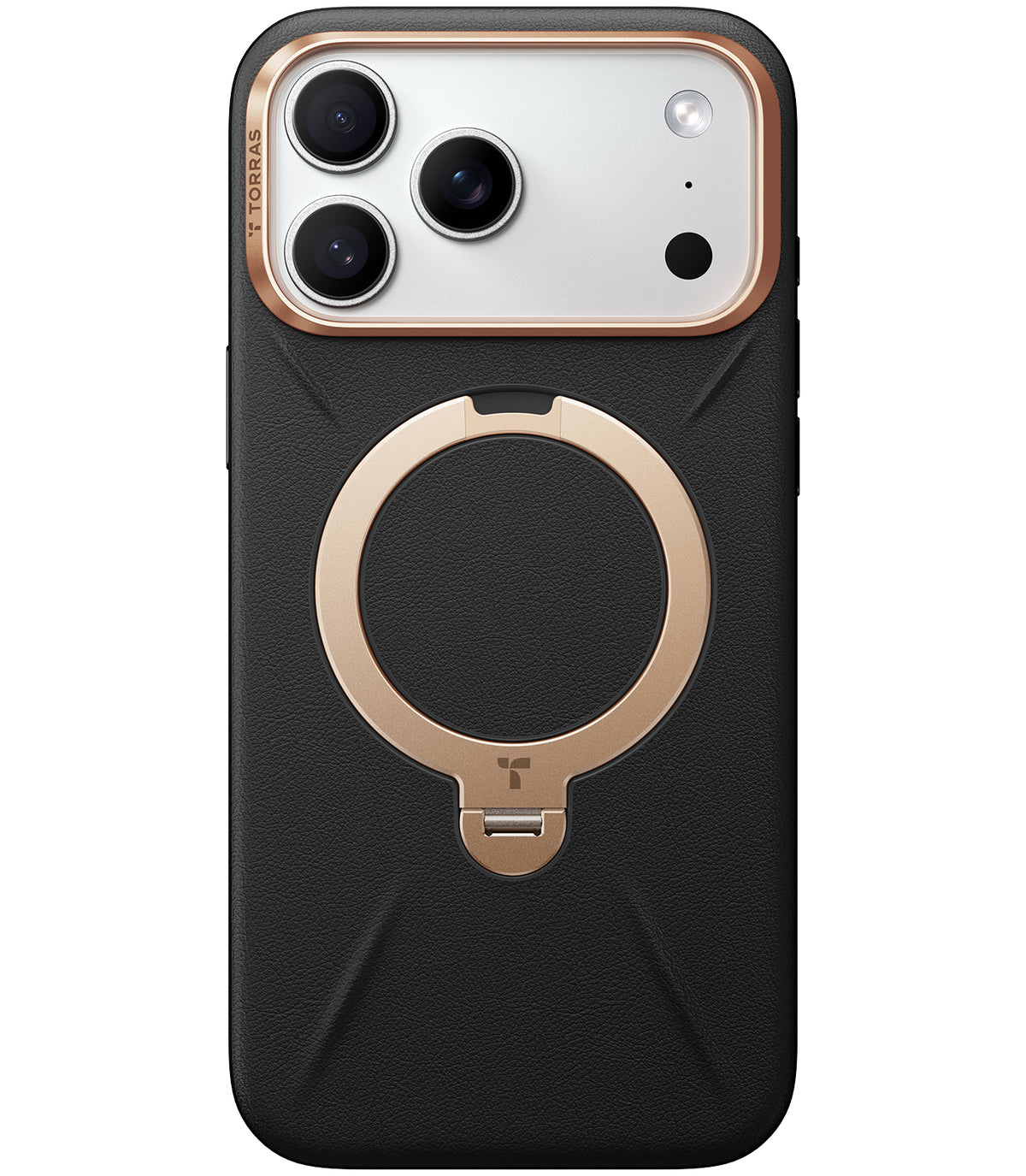 Torras iPhone 17 Pro Max Deksel Ostand Q3 Vegskin Obsidian Black