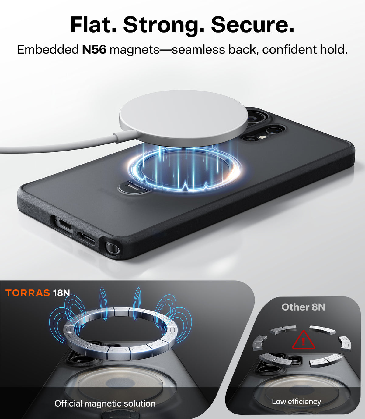 Torras Samsung Galaxy S26 Ultra Deksel Ostand Q3 Spin Obsidian Black