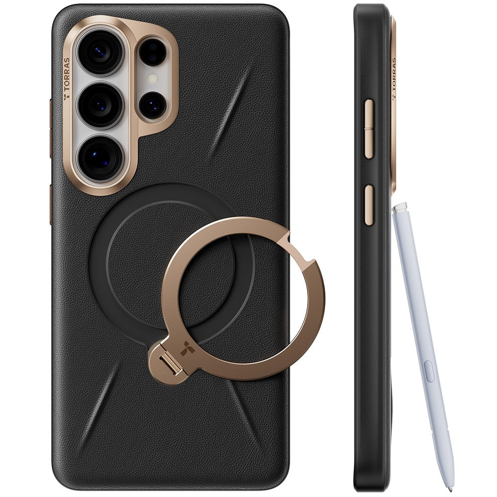 Torras Samsung Galaxy S26 Ultra Deksel Ostand Q3 Vegskin Obsidian Black