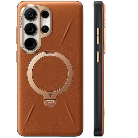 Torras Samsung Galaxy S26 Ultra Deksel Ostand Q3 Vegskin Amber Brown
