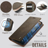 CaseMe iPhone 15 Pro Etui C49 Series Brun