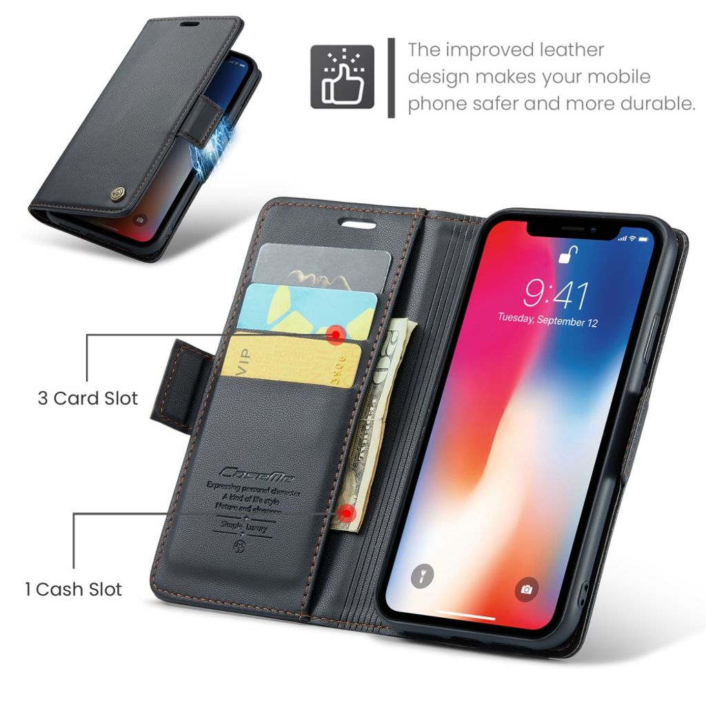 CaseMe iPhone Xs Max Etui 023 Series Svart