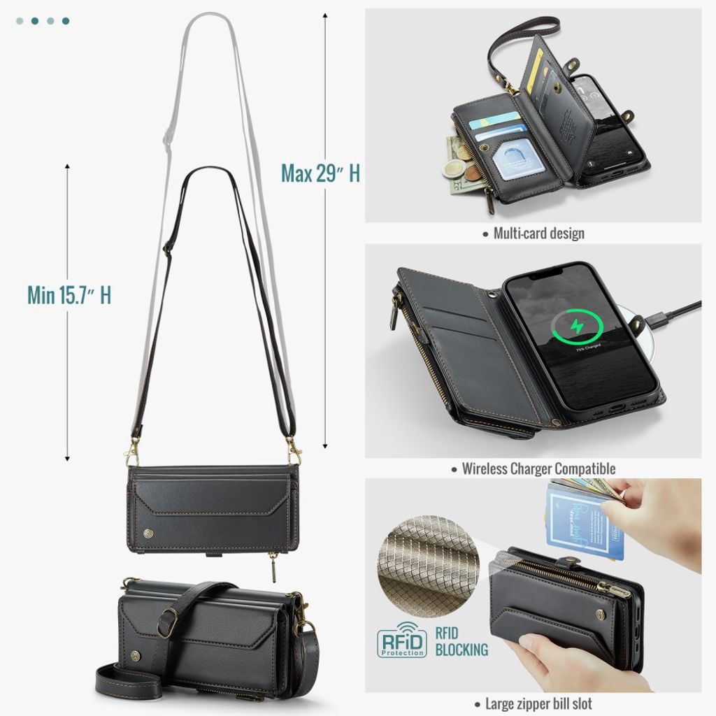 CaseMe iPhone 16e/iPhone 17e Etui C36 Series Svart