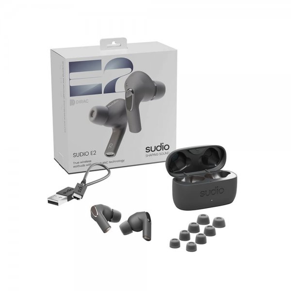 Sudio E2 Trådløse Hodetelefoner In-Ear TWS ANC Svart