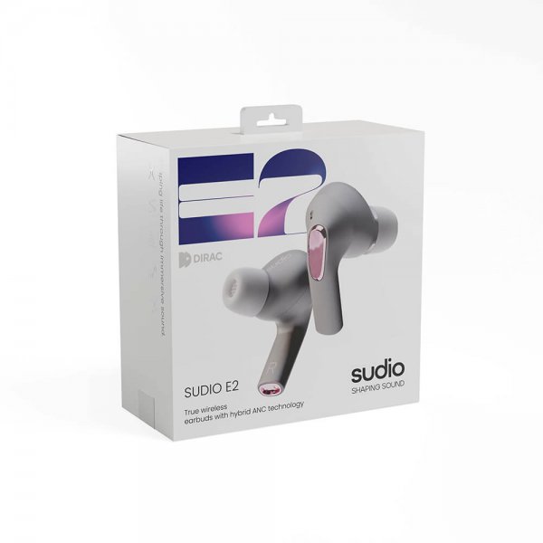 Sudio E2 Trådløse Hodetelefoner In-Ear TWS ANC Slate Grey