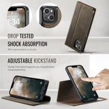 CaseMe iPhone 15 Etui C49 Series Brun