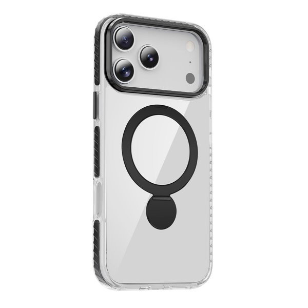 iPhone 17 Pro Deksel Ring Stand MagSafe Svart
