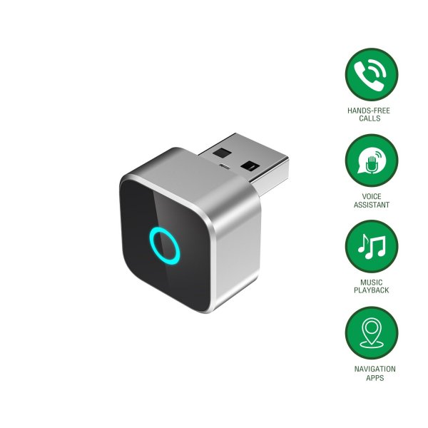 4smarts 2-i-1 Trådløs Apple CarPlay/Android Auto Adapter