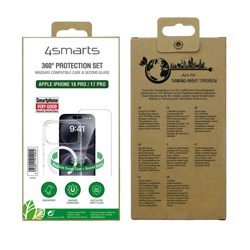 4smarts iPhone 17 Pro/iPhone 18 Pro 360-beskyttelsessett