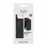 X2O iPhone 17 Pro Deksel Mag Metal Svart