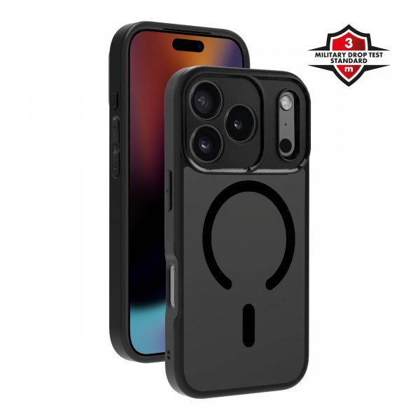 X2O iPhone 17 Pro Deksel Mag Frosted Svart