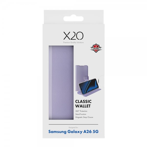 X2O Samsung Galaxy A26 Etui Classic Wallet Lavendel